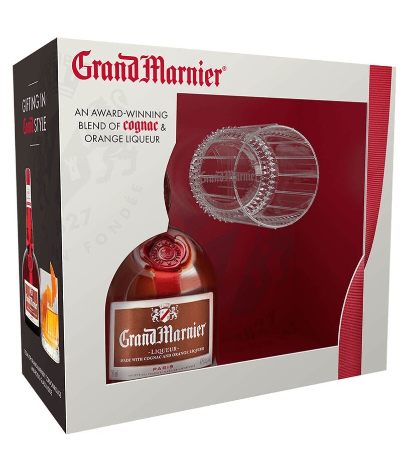 Grand Marnier Liqueur with Glasses