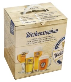 Weihenstephan Gift Pack with Glass. Costs 23.99