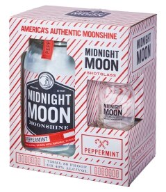Midnight Moon Peppermint Moonshine with Shot Glass