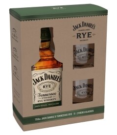 Jack Daniel's Tennessee Rye Whiskey with Glass