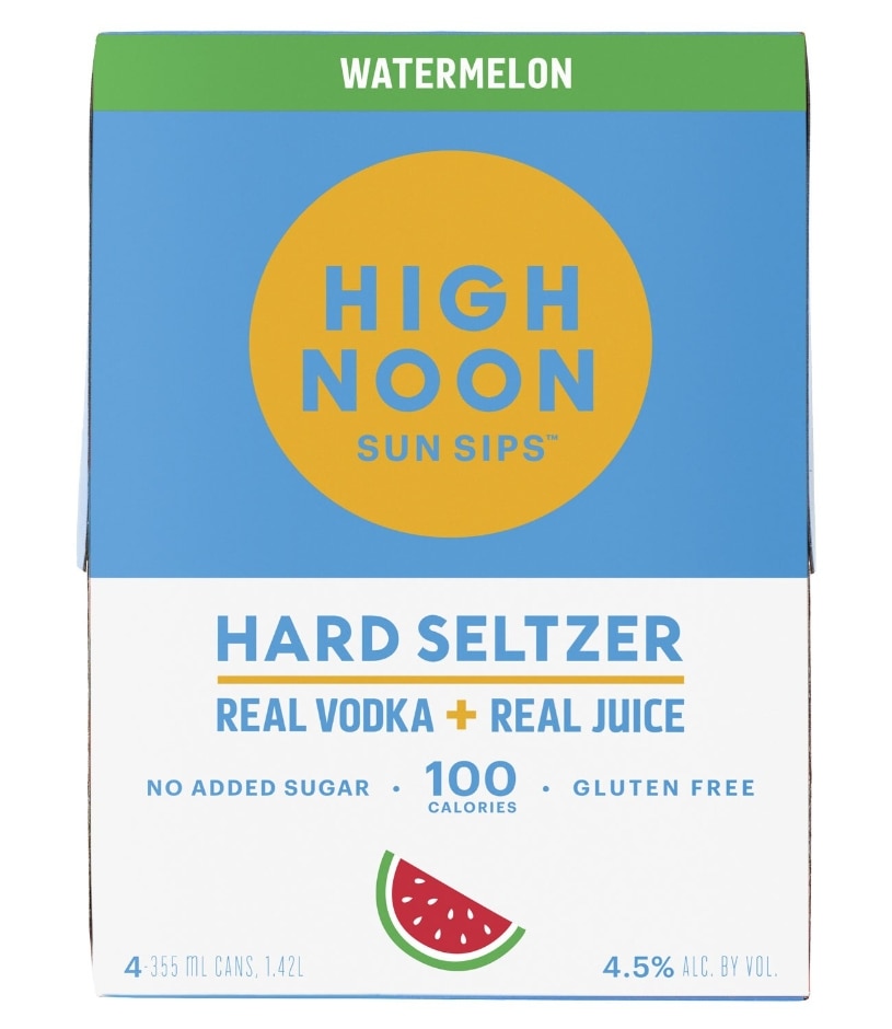 High Noon Sun Sips Watermelon Vodka Soda