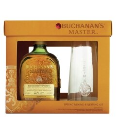 Buchanan's Master Blended Scotch Whisky with Glass Pitcher. Costs 47.99