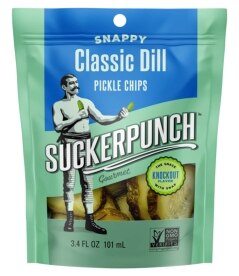 Sucker Punch Classic Dill Pickle Chips. Costs 2.49