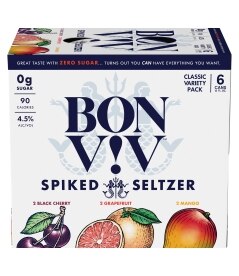 Bon & V!v Spiked Seltzer Variety Pack. Costs 9.49