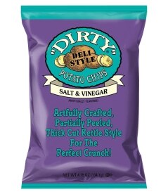 Dirty Chips Salt & Vinegar Lg Bag. Costs 3.79