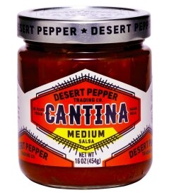 Desert Pepper Trading Co. Cantina Medium Red Salsa. Costs 4.99