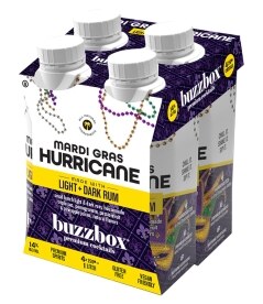 Buzzbox Mardi Gras Hurricane Premium Cocktail. Costs 11.99