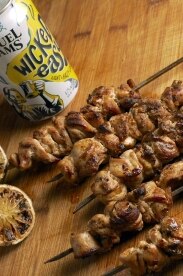 Wicked Easy Spicy Chicken Skewers