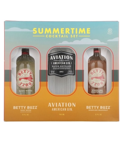 Aviation Gin with Betty Buzz Tonic Water and Sparkling Graperfuit