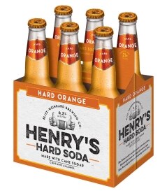 Henrys Hard Soda Orange. Costs 10.49