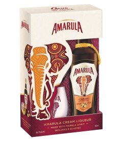 Amarula Cream Liqueur with 2 Glasses. Was 19.99. Now 18.49