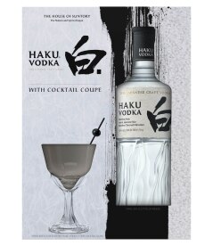 Suntory Haku Vodka with Coupe Glass. Costs 31.99