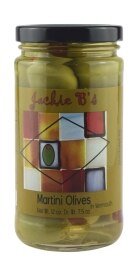 Jackie B Pimento Stuffed Olives. Costs 7.99