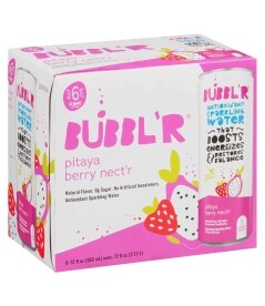 Bubbl'r Pitaya Berry 6pk. Costs 7.99