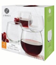 Libbey Red Wine Glass 4 Piece Set