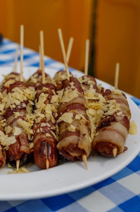 Twisted Tea Bacon-Wrapped Hot Dogs