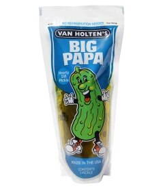 Van Holten Big Papa Dill Pickle Pouch. Costs 1.99