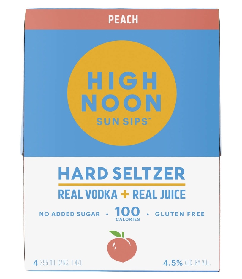 High Noon Sun Sips Peach Vodka Soda