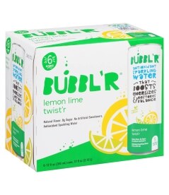 Bubbl'r Lemon Lime Twist'r 6pk. Costs 7.99