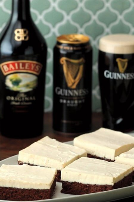 Baileys & Guinness Cheesecake Brownies