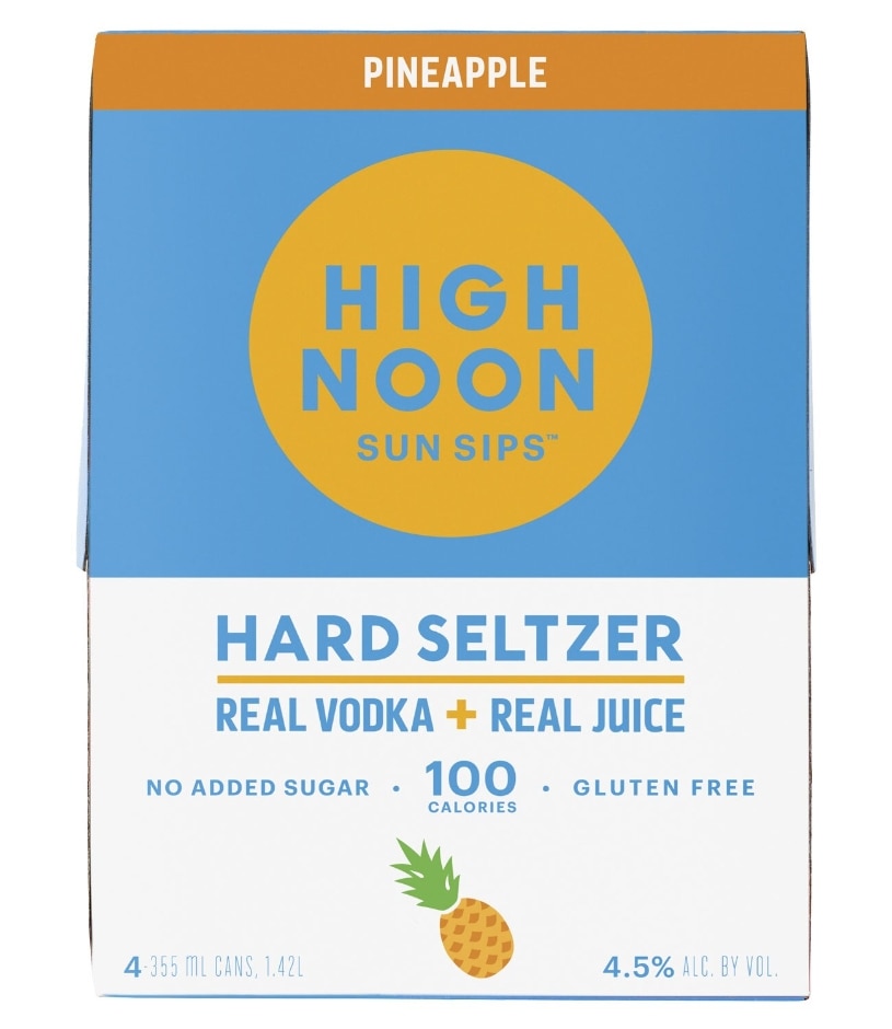 High Noon Sun Sips Pineapple Vodka Soda