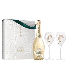 Perrier Jouet Blanc De Blancs Champagne with Glasses