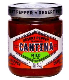 Desert Pepper Trading Co. Cantina Mild Red Salsa. Costs 4.99