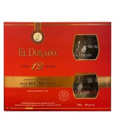 El Dorado Rum 12 Year with Glasses. Was 36.99. Now 34.99