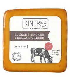 Kindred Creamery Hickory Smoked Cheddar Cheese. Costs 6.49