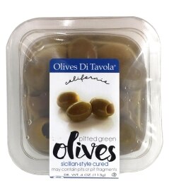 Delallo California Pitted Green Olives