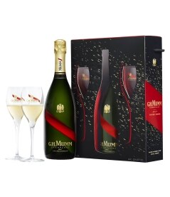 Mumm Cordon Rouge with Glasses. Costs 44.98