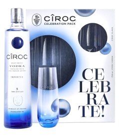 Ciroc French Vodka with Glasses. Was 29.99. Now 25.99