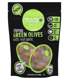 Mario Garlic Stuffed Olive Pouch. Costs 4.59