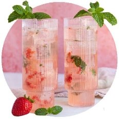 Strawberry Mint Wine Spritz Cocktail Recipe