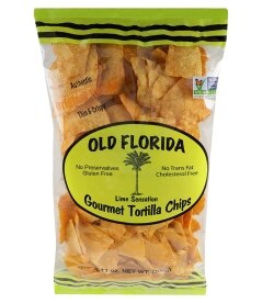 Old Florida Lime Flavored Tortilla Chips. Costs 5.99