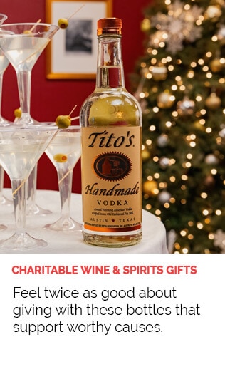 Charitable Wine & Spirits Gifts. Feel twice as good about giving these bottles that support worthy causes.