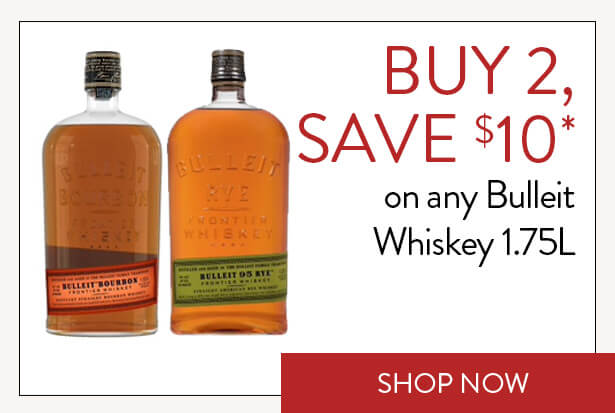 BUY 2, SAVE $10* on any Bulleit Whiskey 1.75L. Shop Now.