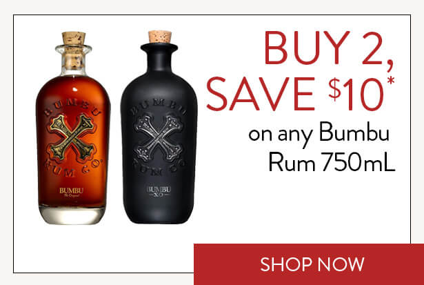 BUY 2, SAVE $10* on any Bumbu Rum 750mL. Shop Now.