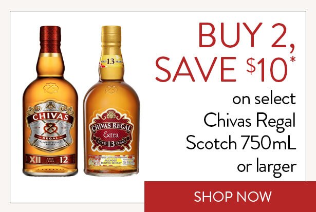 BUY 2, SAVE $10* on select Chivas Regal Scotch 750mL or larger. Shop Now.