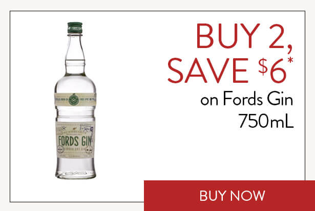 BUY 2, SAVE $6* on Fords Gin 750mL. Buy Now.