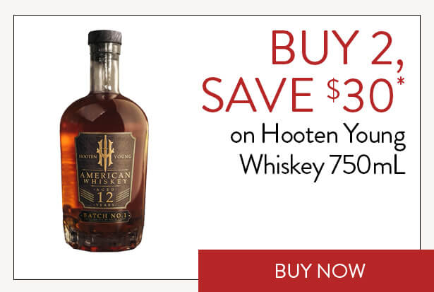 BUY 2, SAVE $30* on Hooten Young Whiskey 750mL. Buy Now.