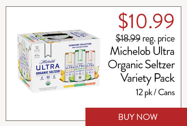 $10.99; $18.99 reg. price. Michelob Ultra Organic Seltzer Variety - 12pk | Cans. Buy Now.