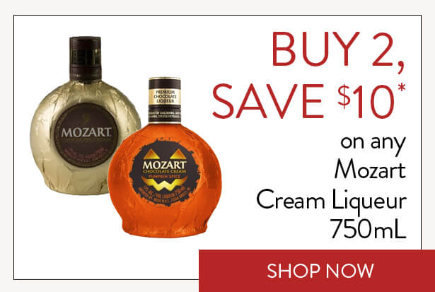BUY 2, SAVE $10* on any Mozart Cream Liqueur 750mL. Shop Now.