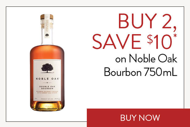 BUY 2, SAVE $10* on Noble Oak Bourbon 750mL. Buy Now.