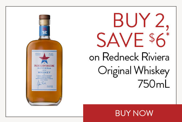 BUY 2, SAVE $6* on Redneck Riviera Original Whiskey 750mL. Buy Now.