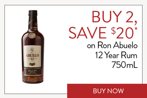 BUY 2, SAVE $20* on Ron Abuelo 12 Year Rum 750mL. Buy Now.