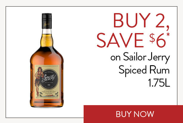 BUY 2, SAVE $6* on Sailor Jerry Spiced Rum 1.75L. Buy Now.
