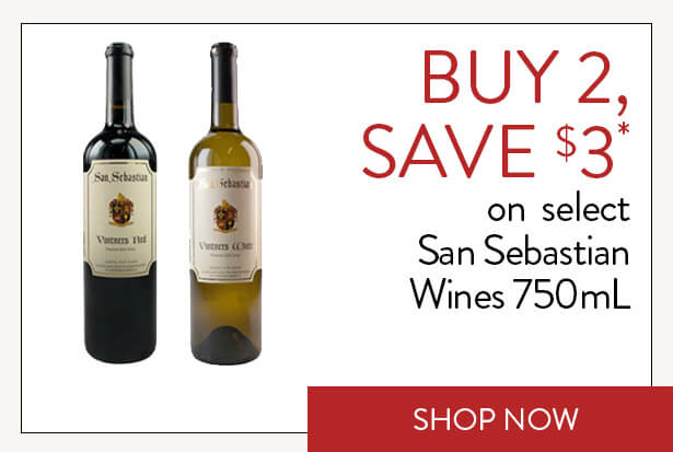BUY 2, SAVE $3* on select San Sebastian Wines 750mL. Shop Now.