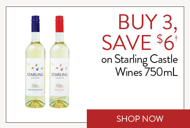 BUY 3, SAVE $6† on Starling Castle Wines 750mL. Shop Now.