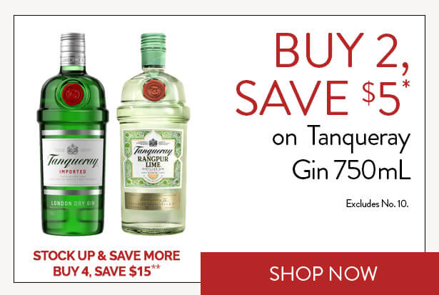 BUY 2, SAVE $5* on Tanqueray Gin 750mL. Excludes No. 10. STOCK UP & SAVE MORE; BUY 4, SAVE $15**. Shop Now.